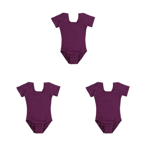 Guardurnaity Traje de baile de Ballet elástico para niñas, mono, traje de baile con forro transpirable, leotardo morado 4XL Type1 NO1
