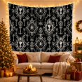 thumbnail image 3 of Intricate Damask with Skeleton Keys and Spiderwebs, Spooky Gothic for Gothic Decor Fans, Victorian Macabre Art Decor, Halloween Gift, Tapestry Wall Hanging for Living Room and Bedroom, 3 of 7