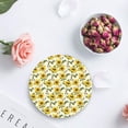 thumbnail image 4 of POGLIP Sunflowers Set of 6 Round Coaster for Drinks, Absorbent Ceramic Stone Coasters Cup Mat with Cork Base for Home Kitchen Room Coffee Table Bar Decor, 4 of 5