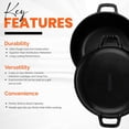 thumbnail image 3 of KICHLY Cast Iron Dutch Oven with Dual Purpose Skillet Lid, 5.QT Cast Iron Pot with 10.6 in Griddle Pan, Pre-Seasoned Heavy Duty Pot, 3 of 7