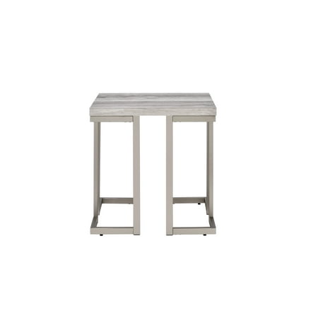 Steve Silver David Contemporary 22" Wood End Table, Grey