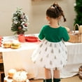 thumbnail image 6 of alcepopk Toddler Baby Girls Velvet Tutu Dress Bowknot Ruffle Tulle Princess Christmas Birthday Party Dress Fall Winter Clothes(Green,4-5 Y), 6 of 8