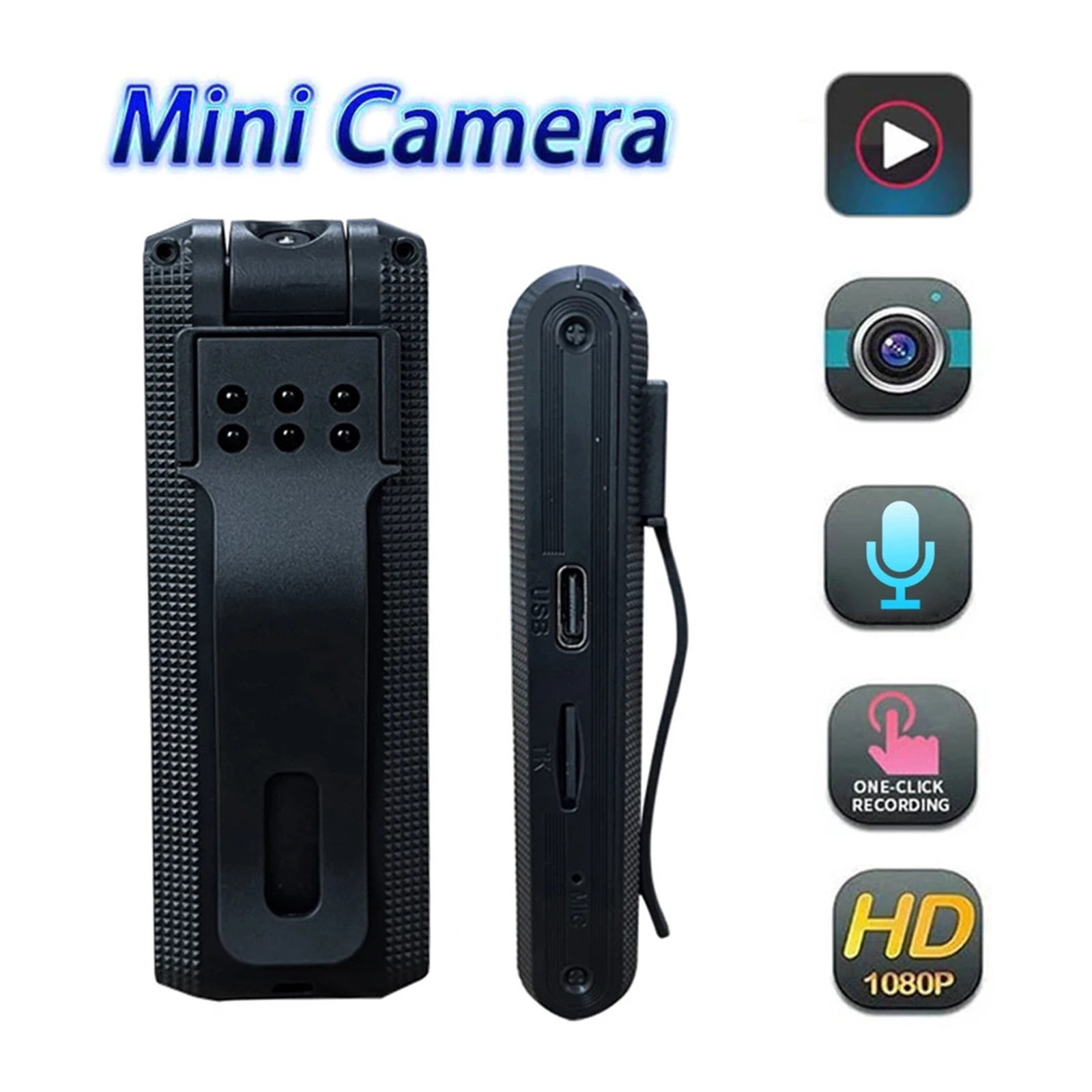 HD 1080P Mini Camera Night Vision Motion Detection Small Body Camera Sports DV DVR Video Surveillance Camcorder Loop Recording ,Ultra-HD Quality