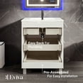 thumbnail image 5 of Eviva Deluxe 24"W x 18"D White Freestanding Bathroom Vanity with White Porcelain Integrated Sink, 5 of 6