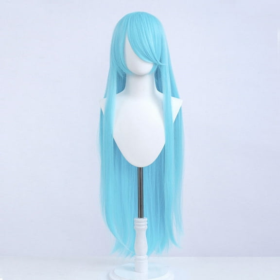 XmhyTop Universal Anime Cosplay Wig, 40 Inch (100cm) Long, Great for Party, Daily Use, Festivals & Anime Game Characters, Blue