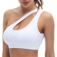 thumbnail image 1 of Sujetador deportivo de un solo hombro para mujer Sujetadores de entrenamiento, 1 of 5