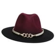 thumbnail image 4 of Sombrero Fedora Zulema Sombrero de Fieltro Bicolor Reversible Negro, 4 of 8