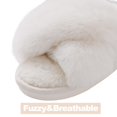 thumbnail image 3 of Pantuflas mullidas para mujer Evshine con tira cruzada y memoria de espuma, talla 7-8, 3 of 6