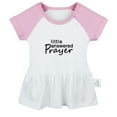 thumbnail image 1 of Little Answered Prayer Funny Dresses For Baby, Newborn Babies Skirts, Infant Princess Dress, 0-24M Kids Graphic Clothes (Pink Raglan Dresses, 6-12 Months), 1 of 4