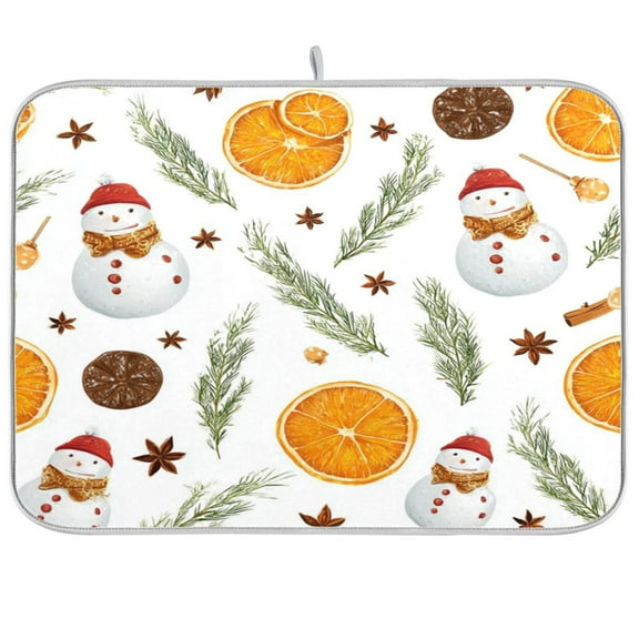 IAUYY 18 x 24 Inch Dish Drying Mat Dish Drying Mat Microfiber Kitchen Mats Large Counter Absorbent Dish Pad Drainer Rack Eight-angled Pine