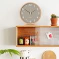 thumbnail image 2 of Table Clock - 8 Inch Silent Non-Ticking 8in Wooden Timepiece Desk Clock Perfect for Living Room Office Bedroom Decor（Grey）, 2 of 7