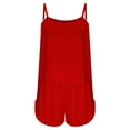 thumbnail image 5 of Diufon Stain Pajama Sets for Women Scoop Neck Sleeveless Tops Summer Solid Color Shorts Homewear Set, 5 of 5