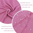 thumbnail image 4 of Ksopiavobs Newborn Photography Wrap | Handmade Pearl Decor Wrap Blanket for Baby Photo Props | 35.5 X 67 inch Newborn Photo Shoot Outfits Baby Photoshoot Props(Fuchsia), 4 of 7