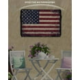 thumbnail image 3 of Vintage American Flag Outdoor TV Cover 70 to 75 Inch Weatherproof, Retro Rustic USA Flag 600D Oxford TV Covers with Waterproof Zipper, Outside Flat TV Screen Protector Size 68"W x 42"H x 4.5"D, 3 of 7