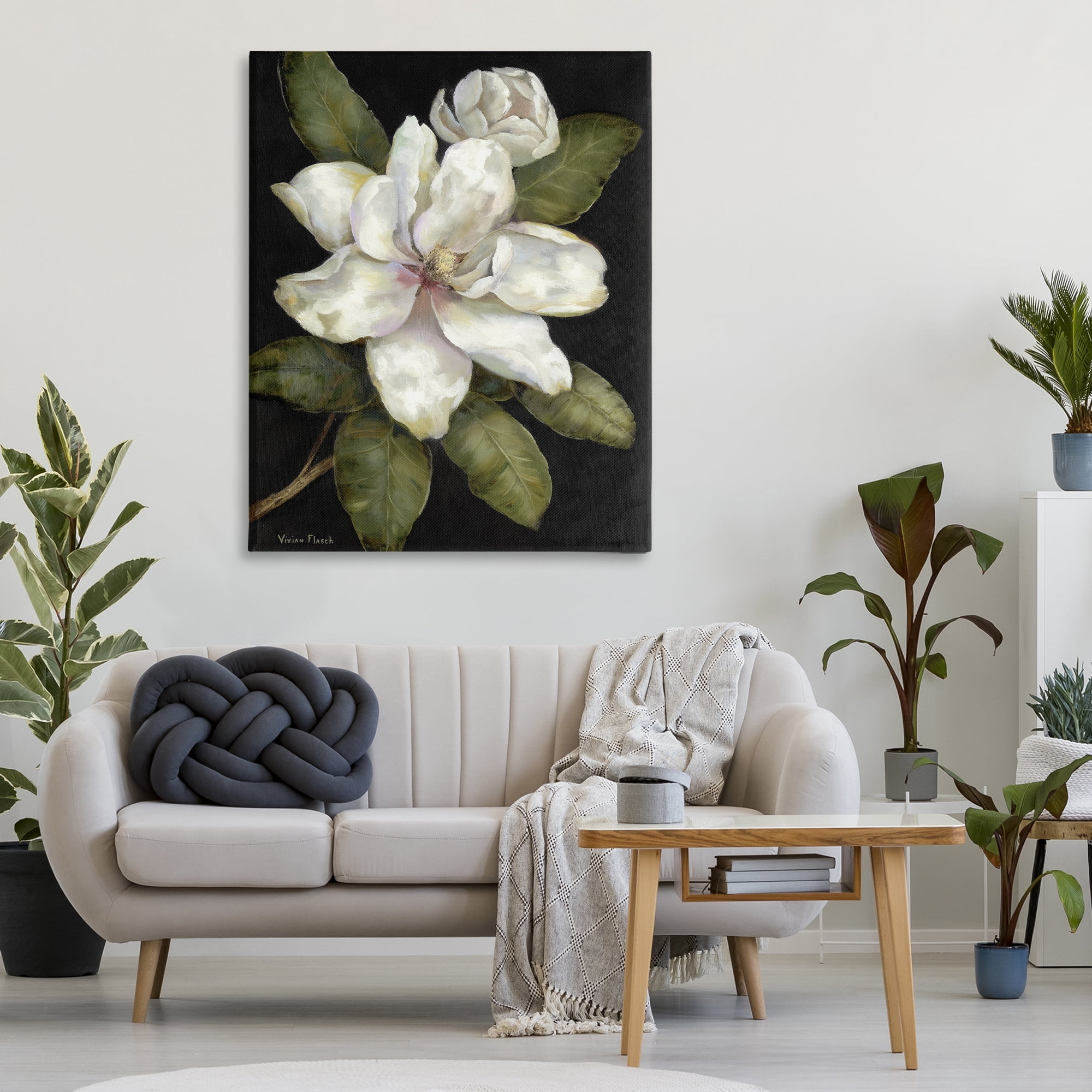Stupell Industries Budding Magnolia Blooms Canvas Wall Art, design by Nan