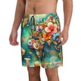 thumbnail image 2 of Logiee Colorful World Map Print Mens Swim Trunks Quick Dry Board Shorts,Breathable Hawaii Beach Shorts Swimwear Bathing Suits-Large, 2 of 6