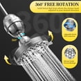 thumbnail image 5 of Shower Head with Filter, Shower Head and Hard Water Showerhead Filters Combo, 8 Spray High Pressure Showerhead with 20 Stage Filter, 5 of 7