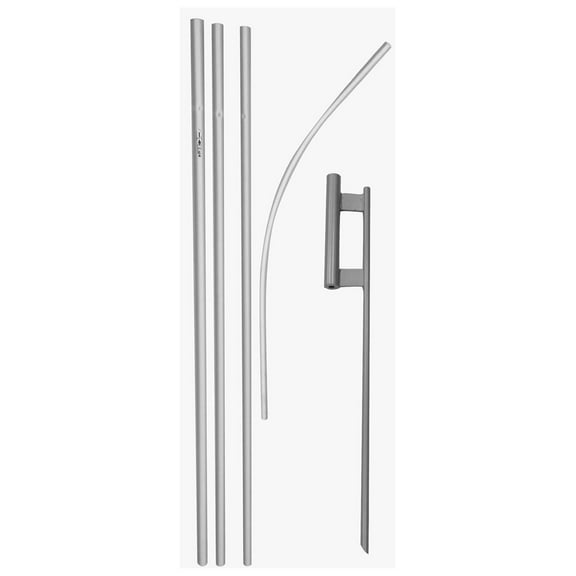 16ft Aluminum Advertising Swooper Pole with Ground Spike