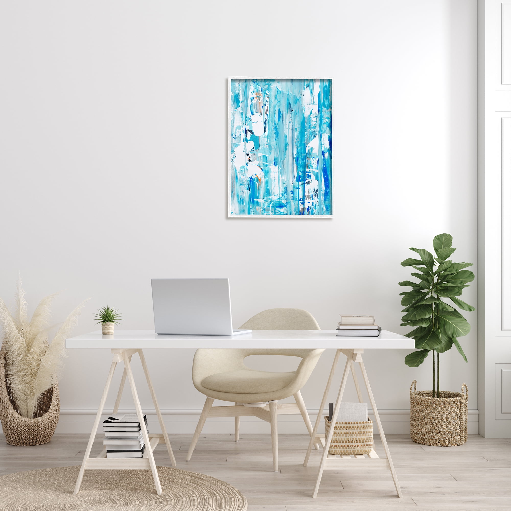Stupell Industries Busy Blue Chaotic Abstraction Interlaced Fluid Movement, 24 x 30, Designed by Jeff Iorillo
