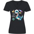 thumbnail image 3 of Inktastic I Need Some Space Dinosaur Astronaut with Stars and Planet Women's V-Neck T-Shirt, 3 of 5