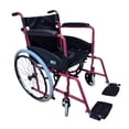 thumbnail image 1 of Silla De Ruedas 18" Respaldo Abatible Descansapies Desmontables Roja, 1 of 10