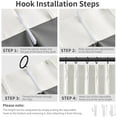thumbnail image 4 of Pinch Pleated 100% Blackout Curtains 84 Inches Long Thermal Insulated Linen Pinch Pleat Drapes with Hooks Rings Clips Back Tab 2 Panels Heat Blocking Neutral Ivory Window Curtains 84 Inch Length, 4 of 9