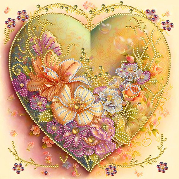 5D DIY Con Forma Especial Parcial Corazón Belleza 30x30cm