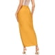 thumbnail image 2 of Falda drapeada asimétrica elástica de cintura alta para mujer Amarillo G Amarillo G Xishao ropa, 2 of 2