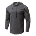 thumbnail image 6 of QUINDOS Light Sweatshirts for Men Cotton Solid Color Button Mens Hoodies Pullover Lightweight Long Sleeve Casual Tunic Cotton Pullover Tops, 6 of 9