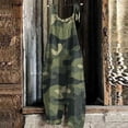 thumbnail image 4 of Women's Patchwork Dual Pocket Jumpsuit Loose Floral Print Bohemian Wide Leg Bib Overall, 4 of 4