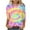 Pink-Shirts, variant on Jsaierl Women's 3/4 Sleeve Tops Plus Size Round Neck Shirts Dressy Tie Dye Ladies Blouses Work Dressy T-shirts Top S-2XL