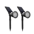 thumbnail image 1 of Solar Powered Landscape Spotlights Solar Walkway Lighting For Backyard Garden Pathway Driveway Path Wall Pool Patio Decor Warm White 2 Pack Bright Sol, 1 of 4