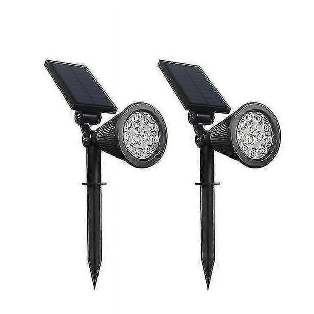 Solar Powered Landscape Spotlights Solar Walkway Lighting For Backyard Garden Pathway Driveway Path Wall Pool Patio Decor Warm White 2 Pack Bright Sol