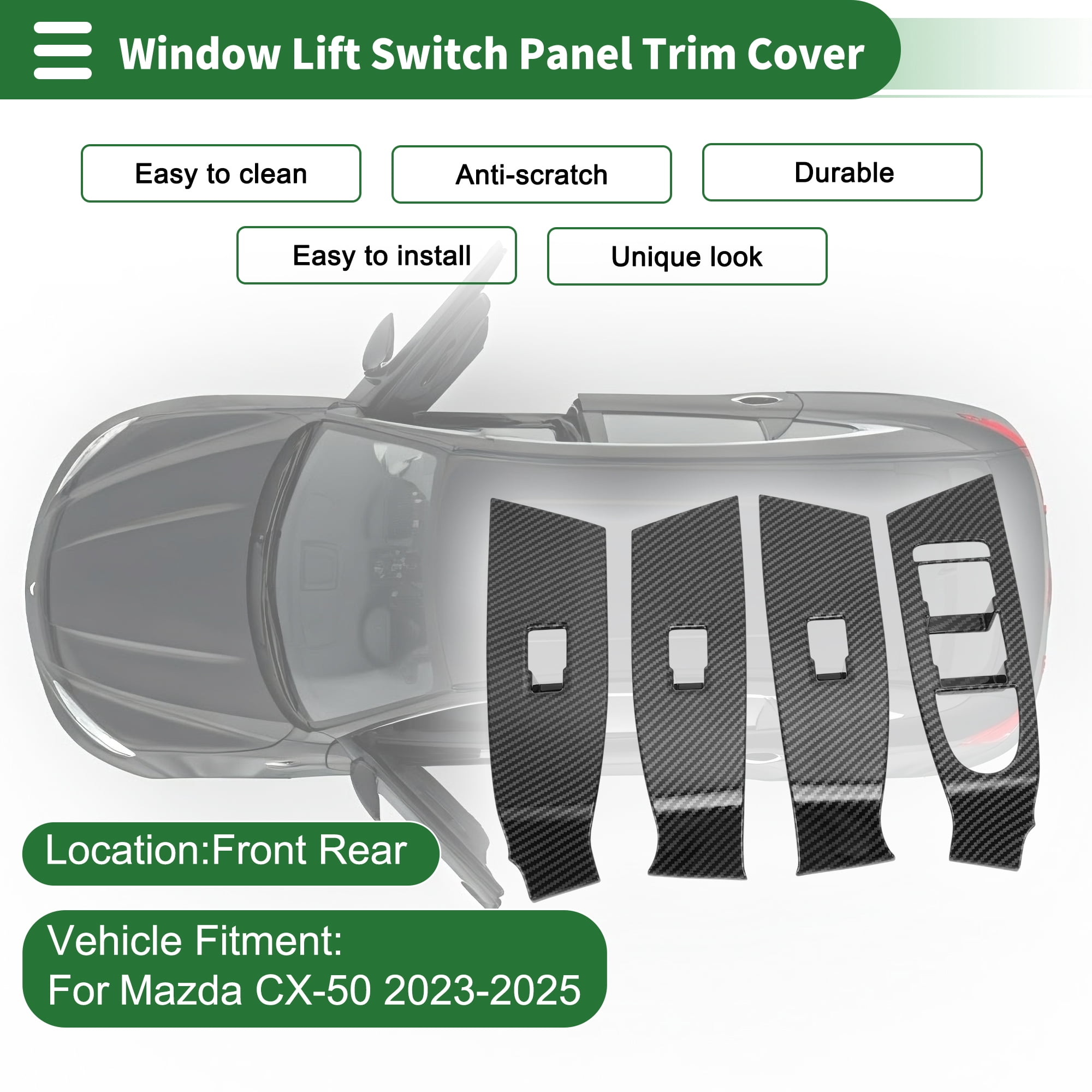 Unique Bargains Window Lift Switch Panel Trim Cover for Mazda CX-50 2023-2025