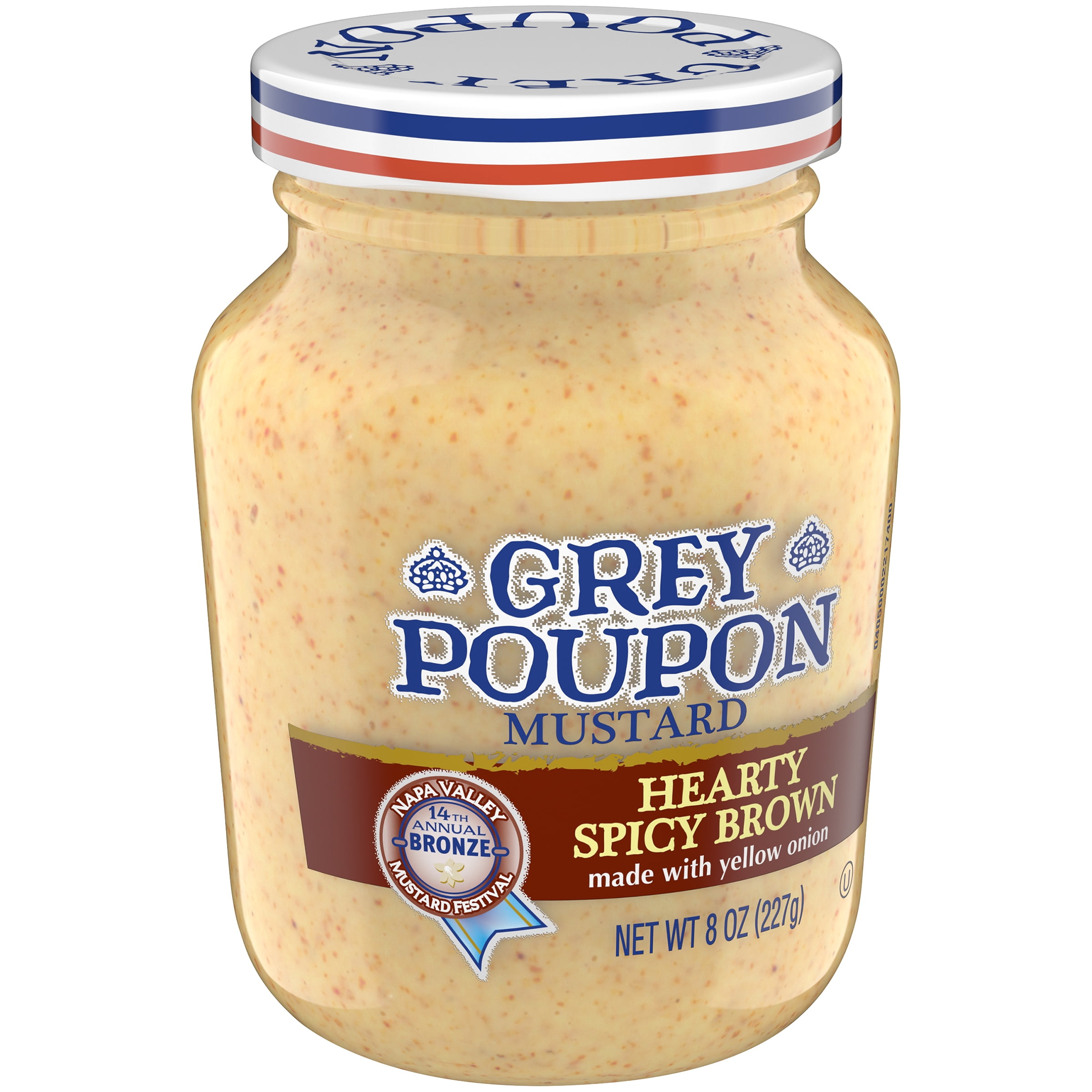 Grey Poupon Hearty Spicy Brown Mustard 8 oz Jar