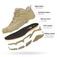 thumbnail image 4 of Nortiv8 Men's Ankle Waterproof Hiking Boots Lightweight Backpacking Work Shoes BEIGE Size 7, 4 of 8
