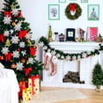 thumbnail image 3 of Paper Snowflakes White Snowflake Ornament Decorations Christmas 3D Hanging Snowflake Garland Winter for Crafts Xmas Party Favors Silver 24PCS, 3 of 8