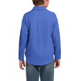 thumbnail image 4 of Back to School Boys Shirt Long Sleeve Collared Button Down Solid T Shirts Basic Preppy Causal Breathable Dress Shirts, 130, 4 of 5