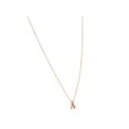 thumbnail image 3 of Rachel Koen Small 'A' Initial Letter Pendant Chain Necklace 14K Rose Gold, 3 of 5