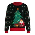 thumbnail image 6 of Women's Sweater Women Style Crew Neck Christmas Tree Jacquard Sweater Led Light Up Christmas Sweater For Women Fall Clothes For Women 2023, 6 of 7