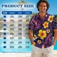 thumbnail image 6 of Whosucclay Polynesia Hibiscus Palm Leaves Print Matching Hawaiian Outfits for Couples Women's Midi Dress Sundress with Pockets Men's Button Down Shirt, Beach Vacation Aloha Cruise Outfit, XL, 6 of 7