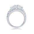 thumbnail image 2 of 1 1/2 ct 3-Stone Diamond Engagement Ring Matching Wedding Band Set White Gold, 2 of 3