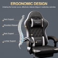 thumbnail image 4 of LaoGeoRon Gaming Chair with Footrest, Comfortable Ergonomic PC Gaming Chair with Headrest and Lumbar Support, High Back, Widen Seat, Adjustable Armrests, 4 of 10