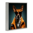 thumbnail image 4 of Stupell Industries Stylish Dog with Sunglasses Animals & Insects Painting Gray Framed Art Print Wall Art, 12 x 12, 4 of 10