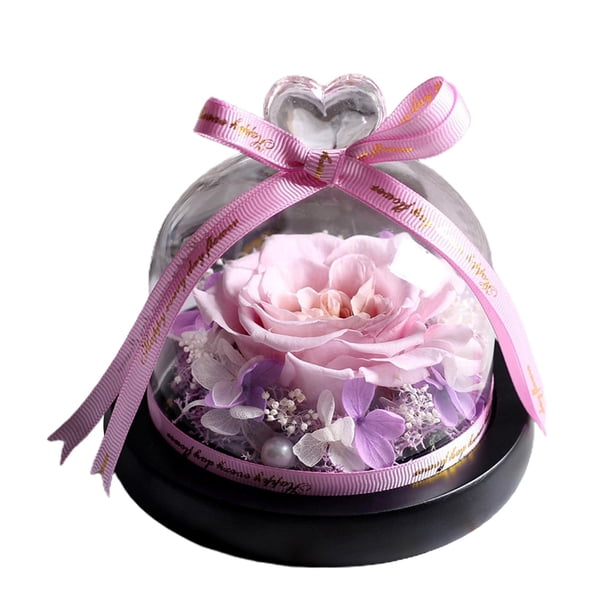 Rosa eterna de 13x12 cm, rosas inmortales reales preservadas para del , de , cumpleaños, bodas, fiestas Rosa púrpura Colco Artesanías de rosas frescas conservadas
