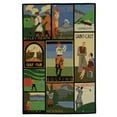 thumbnail image 2 of Novelty Rug - Vintage Posters Wool Pile -Assorted-Color:Assorted,Design:Novelty,Shape:Round,Size:5'L x 5'W, 2 of 3