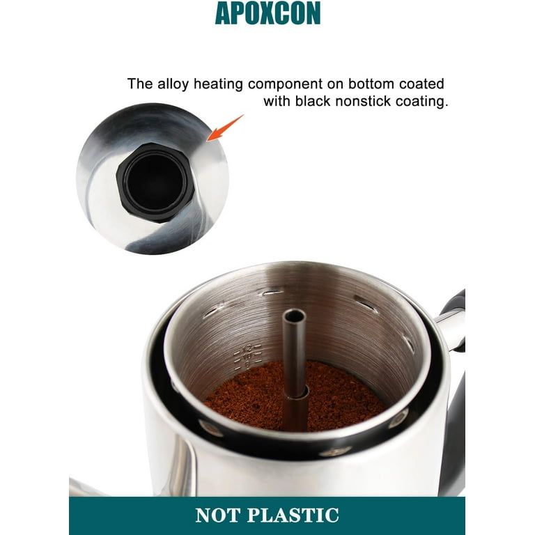Electric Coffee Percolator Stainless Steel Coffee Maker with Two Heat  Resistant Tough Glass Clear Brew Progress Knob Classic Look Keep Warm &  Cordless Serving Coffee Pot 12 Cup - Walmart.com