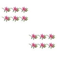 thumbnail image 1 of Bearachild 6 uds Lilys artificiales simulación de flores reutilizable lavable decorativo hogar sala de estar adorno de planta falsa Rosa oscuro 2piezas, 1 of 6