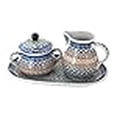 thumbnail image 3 of Blue Rose Polish Pottery Athena Large Sugar & Creamer Set with Tray, 3 of 4