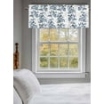 thumbnail image 3 of Vintage Blue Plant Valances for Windows, Rod Pocket Kitchen Valance Curtains - Soft & Washable Small Window Treatment for Living Room,&nbsp;Bathroom, Nature Abstract, 54x18inch, 3 of 9